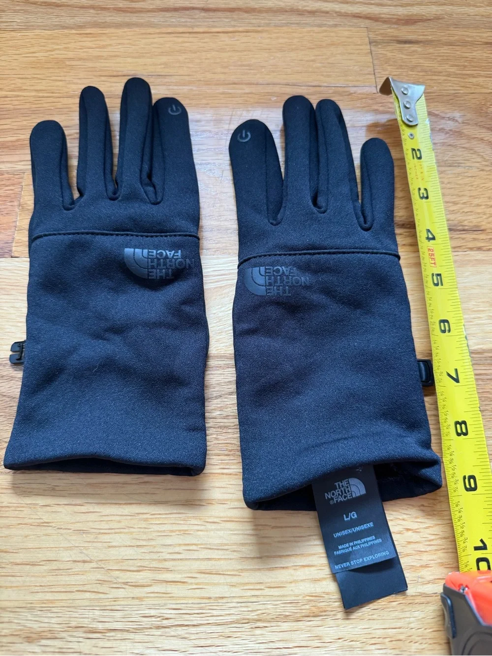 The North Face Black Touchscreen Gloves large fleece lined